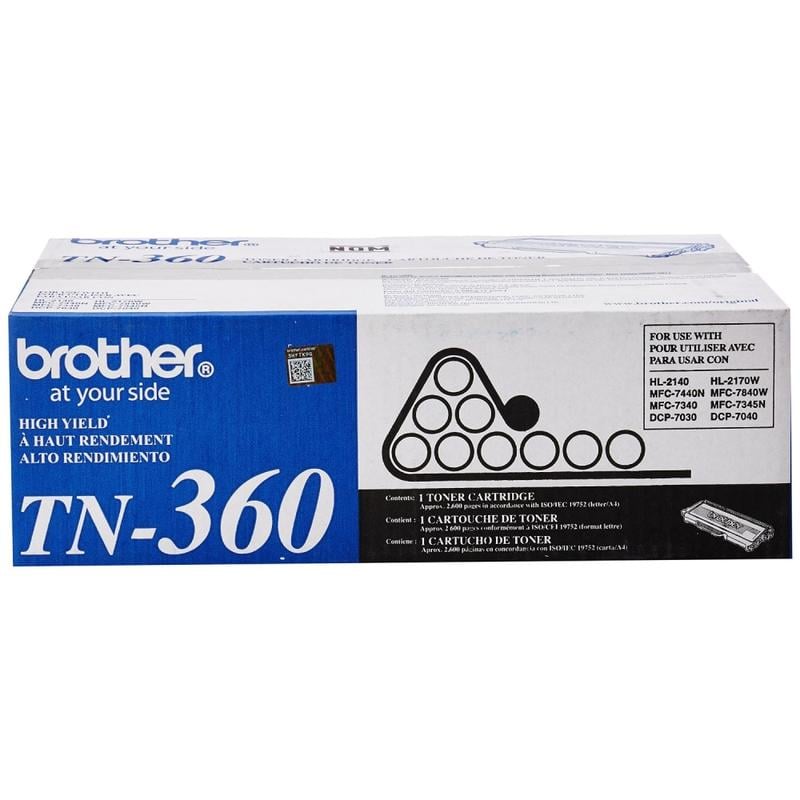 Brother TN-360 Black Toner Cartridge, TN-360BK MPN:TN360