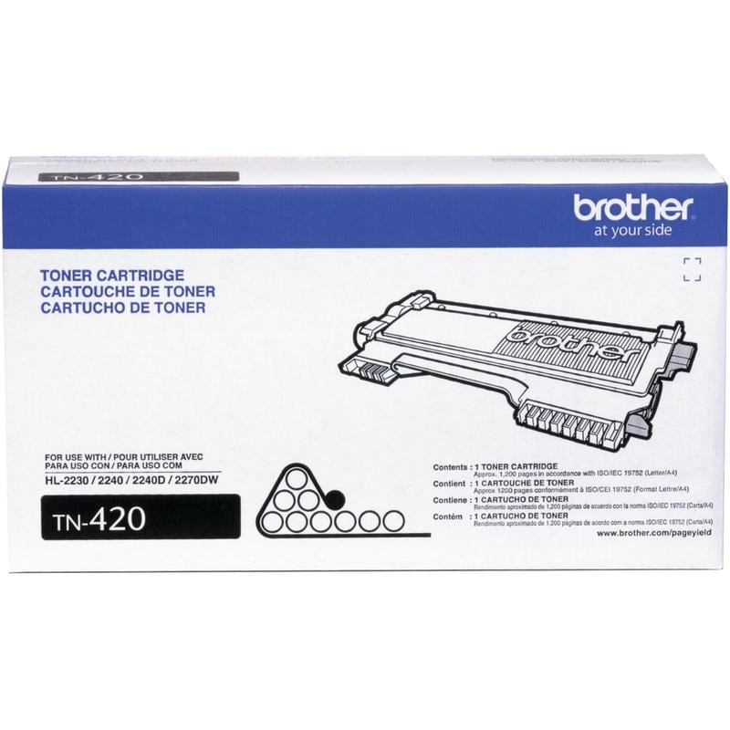 Brother TN-420 Black Toner Cartridge, TN-420BK (Min Order Qty 2) MPN:TN420