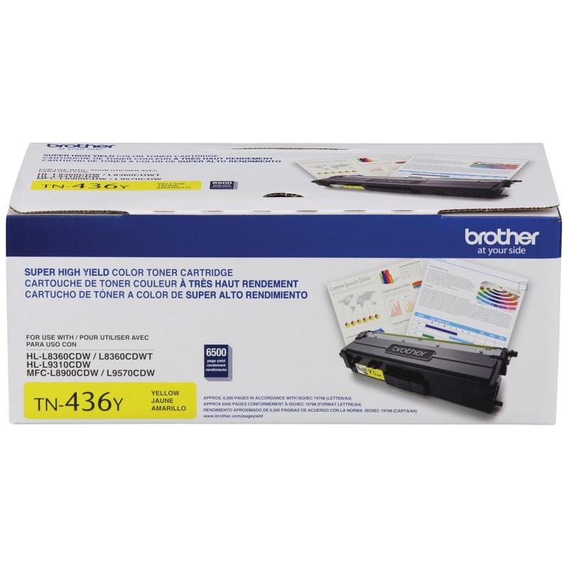 Brother TN-436 Yellow High Yield Toner Cartridge, TN-436Y MPN:TN436Y