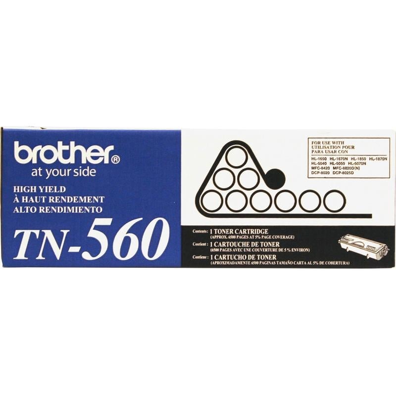 Brother TN-560 Black High Yield Toner Cartridge, TN-560BK MPN:TN560