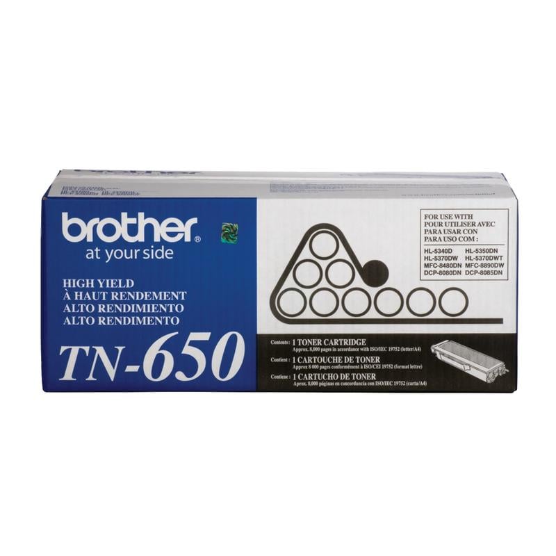 Brother TN-650 Black High Yield Toner Cartridge, TN-650BK MPN:TN650