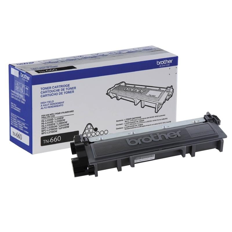 Brother TN-660 Black High Yield Toner Cartridge, TN-660BK MPN:TN660