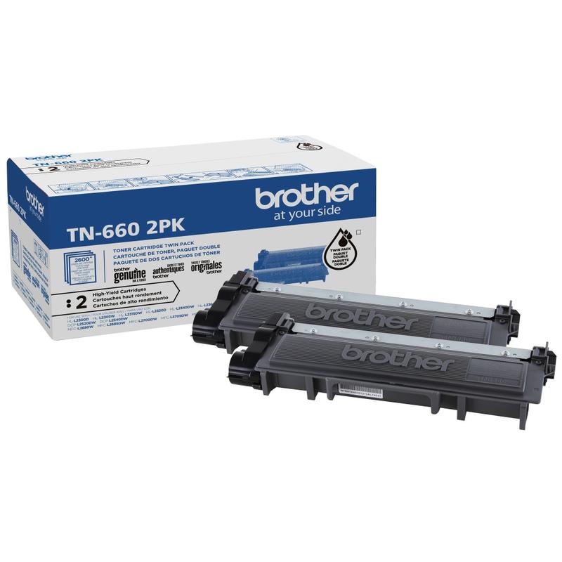 Brother Genuine Black High Yield Toner Cartridge Twin Pack, TN6602PK MPN:TN6602PK