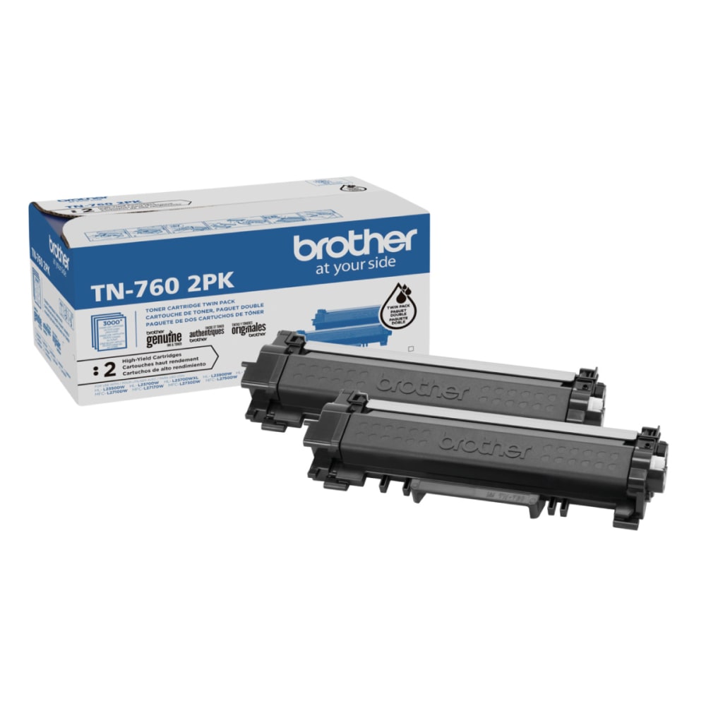 Brother Genuine Black High Yield Toner Cartridge Twin Pack TN7602PK MPN:TN7602PK