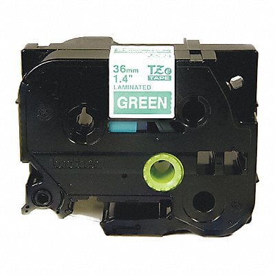 Label Tape Cartridge Blk/Grn 1-13/32 W MPN:TZe765