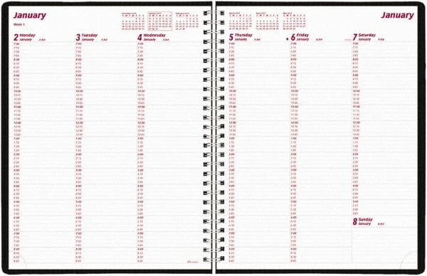 Weekly Planner: 26 Sheets, Planner Ruled MPN:REDCB950VBLK