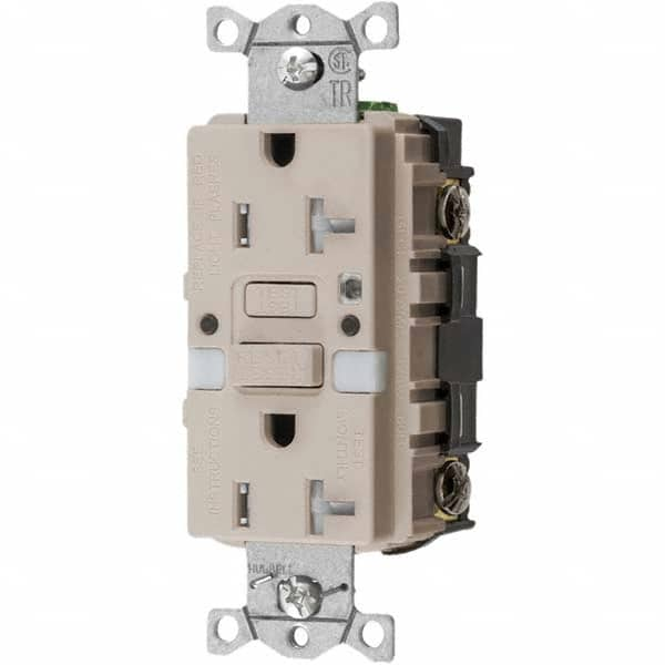 GFCI Receptacles, Grade: Commercial , NEMA Configuration: 5-20R , Amperage: 20 , Reset Type: Manual , Wiring Method: Back, Side  MPN:GFTRST20LANL