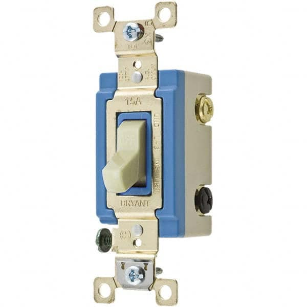 Wall & Dimmer Light Switches, Switch Type: Three Way , Switch Operation: Toggle , Grade: Industrial , Includes: Terminal Screws , Standards Met: UL Listed MPN:4803I