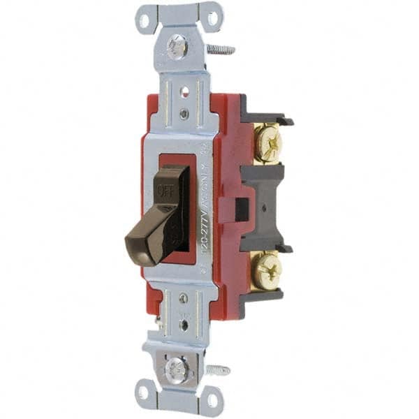 Wall & Dimmer Light Switches, Switch Type: NonDimmer , Switch Operation: Toggle , Grade: Industrial , Includes: Terminal Screws , Standards Met: UL Listed MPN:4902B