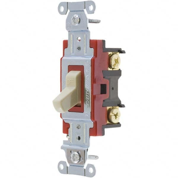 Wall & Dimmer Light Switches, Switch Type: Four Way , Switch Operation: Toggle , Grade: Industrial , Includes: Terminal Screws , Standards Met: UL Listed MPN:4904BI