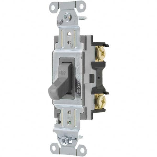 Wall & Dimmer Light Switches, Switch Type: NonDimmer , Switch Operation: Toggle , Grade: Commercial , Includes: Terminal Screws , Standards Met: UL Listed MPN:CS115BGRY