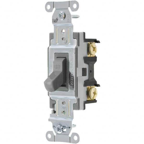 Wall & Dimmer Light Switches, Switch Type: NonDimmer , Switch Operation: Toggle , Grade: Commercial , Includes: Terminal Screws , Standards Met: UL Listed MPN:CSB120BGRY