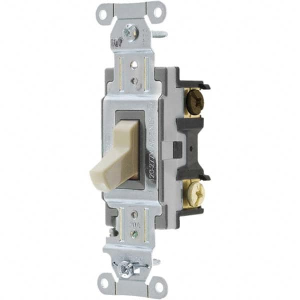 Wall & Dimmer Light Switches, Switch Type: Three Way , Switch Operation: Toggle , Grade: Commercial , Includes: Terminal Screws , Standards Met: UL Listed MPN:CSB320BI