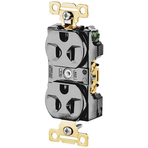 Straight Blade Duplex Receptacle: NEMA 5-15R, 15 Amps, Grounded MPN:5242GRY