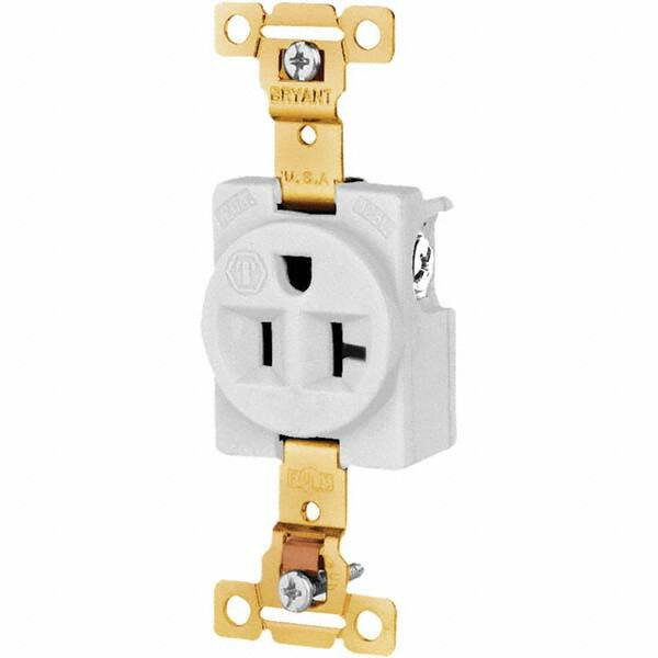 Straight Blade Single Receptacle: NEMA 5-20R, 20 Amps, Grounded MPN:5361W