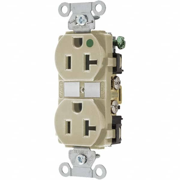 Straight Blade Duplex Receptacle: NEMA 5-15R, 20 Amps, Grounded MPN:8300HBI