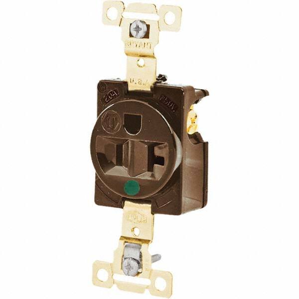 Straight Blade Single Receptacle: NEMA 5-20R, 20 Amps, Grounded MPN:8310