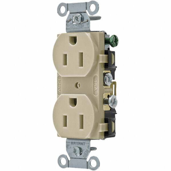 Straight Blade Duplex Receptacle: NEMA 5-15R, 15 Amps, Grounded MPN:CBRS15I