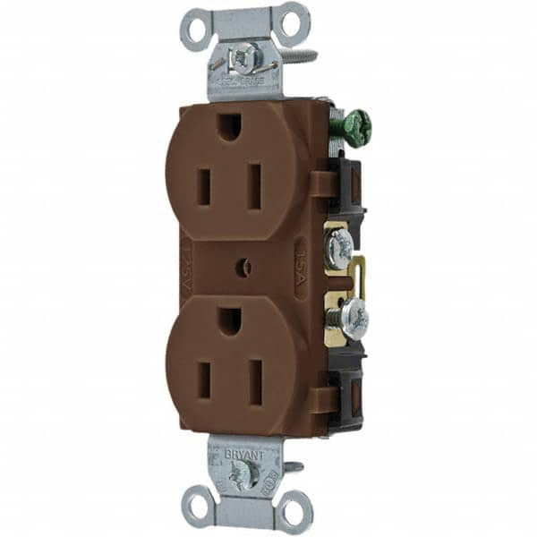 Straight Blade Duplex Receptacle: NEMA 5-15R, 15 Amps, Grounded MPN:CRS15