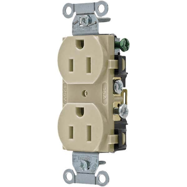 Straight Blade Duplex Receptacle: NEMA 5-15R, 15 Amps, Grounded MPN:CRS15I