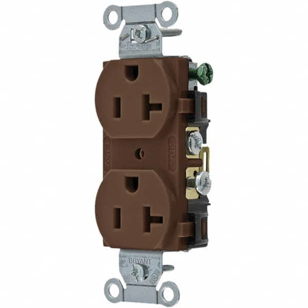 Straight Blade Duplex Receptacle: NEMA 5-20R, 20 Amps, Grounded MPN:CRS20