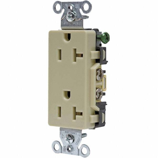 Straight Blade Duplex Receptacle: NEMA 5-20R, 20 Amps, Grounded MPN:DRS20I