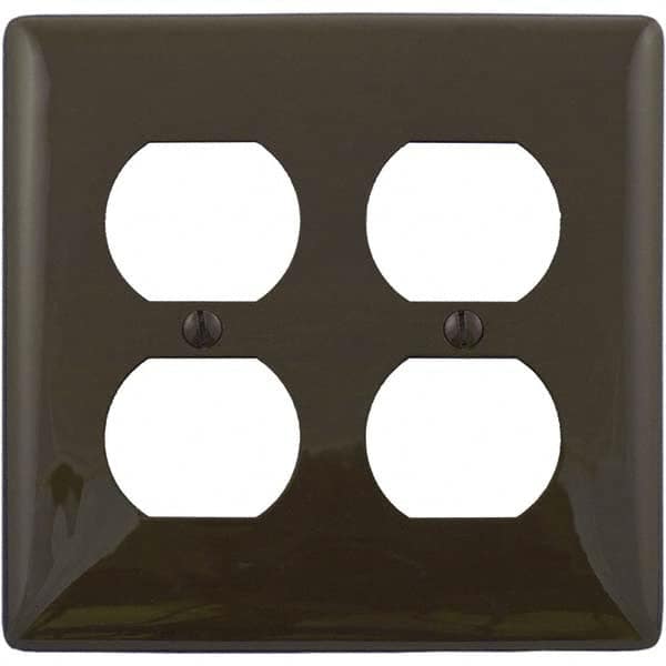 Wall Plates, Wall Plate Type: Outlet Wall Plates , Color: Brown , Wall Plate Configuration: Duplex Outlet , Material: Thermoplastic , Shape: Rectangle  MPN:P82