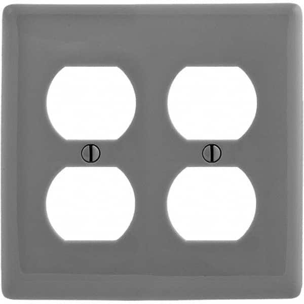 Wall Plates, Wall Plate Type: Outlet Wall Plates , Color: Gray , Wall Plate Configuration: Duplex Outlet , Material: Thermoplastic , Shape: Rectangle  MPN:P82GY