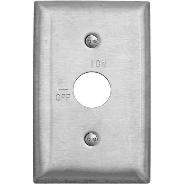 Wall Plates, Wall Plate Type: Switch Plates , Color: Metallic , Wall Plate Configuration: Barrel Key Switch , Material: Stainless Steel , Shape: Rectangle  MPN:SS12RKL