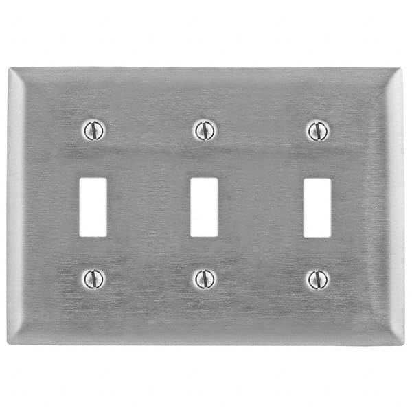 Wall Plates, Wall Plate Type: Switch Plates , Color: Metallic , Wall Plate Configuration: Toggle Switch , Material: Stainless Steel , Shape: Rectangle  MPN:SS3