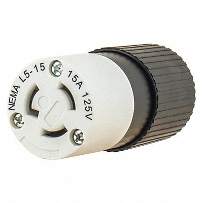 Locking Connector Black/White 125VAC 15A MPN:4732NC