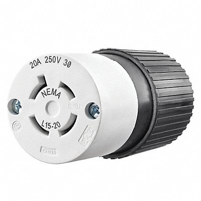 Locking Connector Black/Wht 250VAC 20A MPN:71520NC