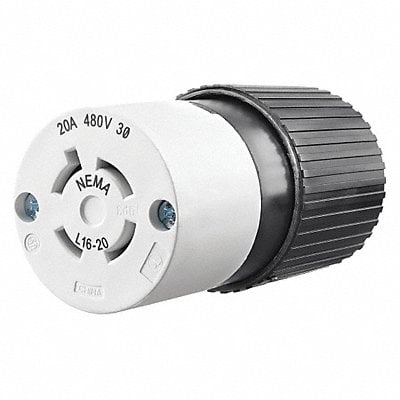 Locking Connector Black/White 480VAC MPN:71620NC