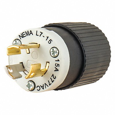 Locking Plug Black/Wht 277VAC 2.0 HP 15A MPN:4770NP