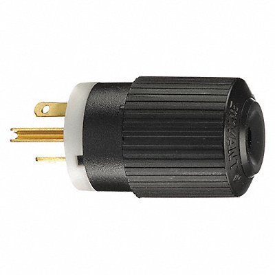 Straight Blade Plug Black/Wht 250VAC MPN:BRY5466NP