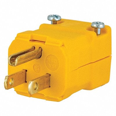 Straight Blade Plug Yellow 0.5 HP 125VAC MPN:BRY5965Y