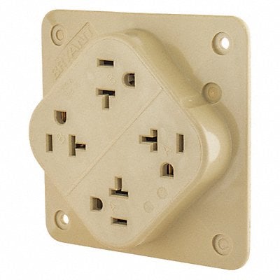 Receptacle 20A Nylon 1.0 HP 3 Wires MPN:21254I