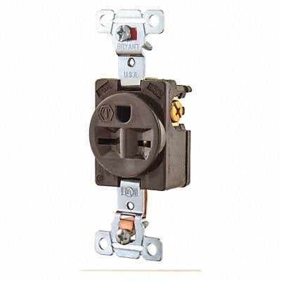 Receptacle Brwn 15A Nylon 1.5 HP 2 Poles MPN:5661