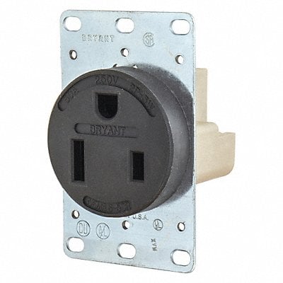 Receptacle Black 50A 3.0 HP 2 Poles MPN:9650FR