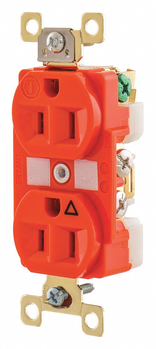 Receptacle Orange Nylon 0.5 HP 2 Poles MPN:BRY5262IG