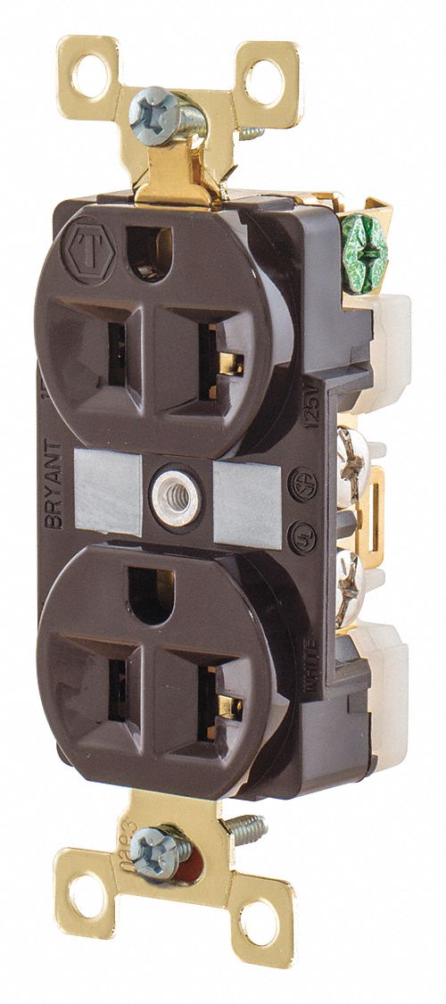 Receptacle Brown Nylon 1.0 HP 2 Poles MPN:BRY5362