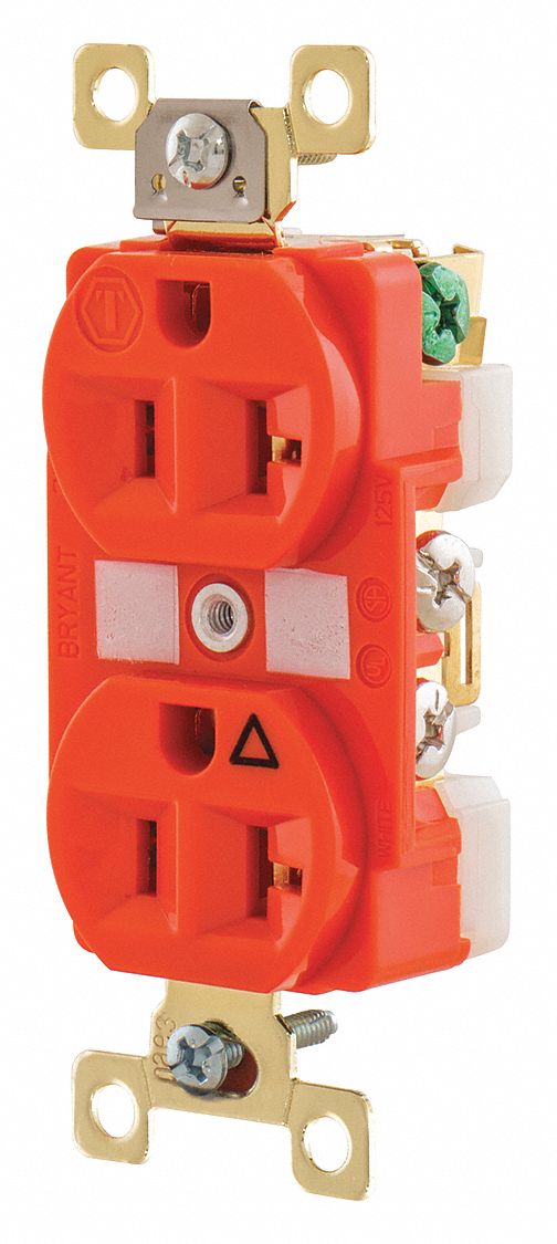 Receptacle Orange Nylon 1.0 HP 2 Poles MPN:BRY5362IG