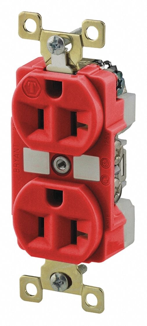 Receptacle Red 20A Duplex Receptacles MPN:BRY5362RED