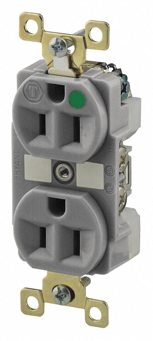 Receptacle Gray 15A 5-15R NEMA Config. MPN:BRY8200GRY