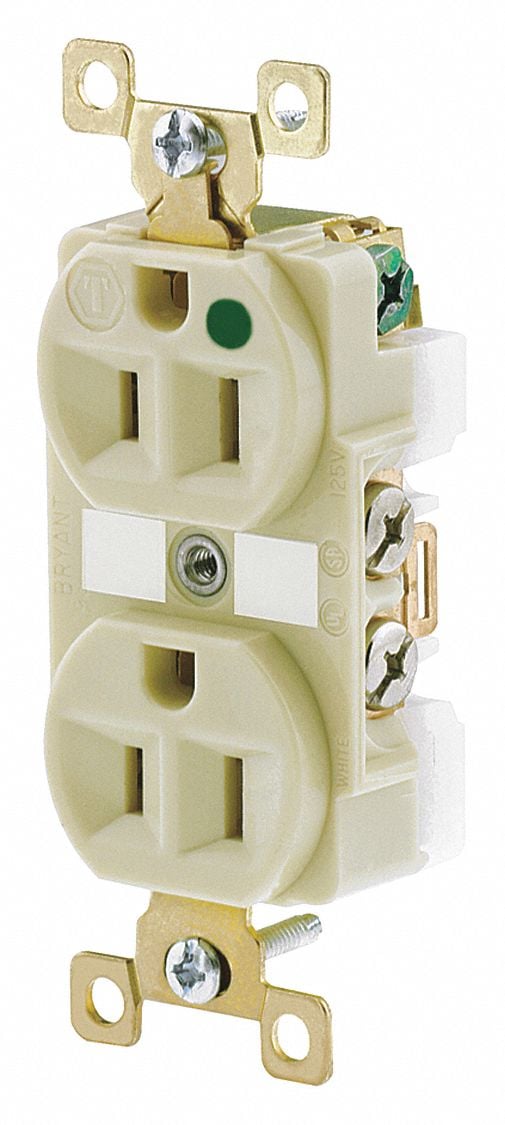 Receptacle Ivory 15A 125VAC Illuminated MPN:BRY8200IL