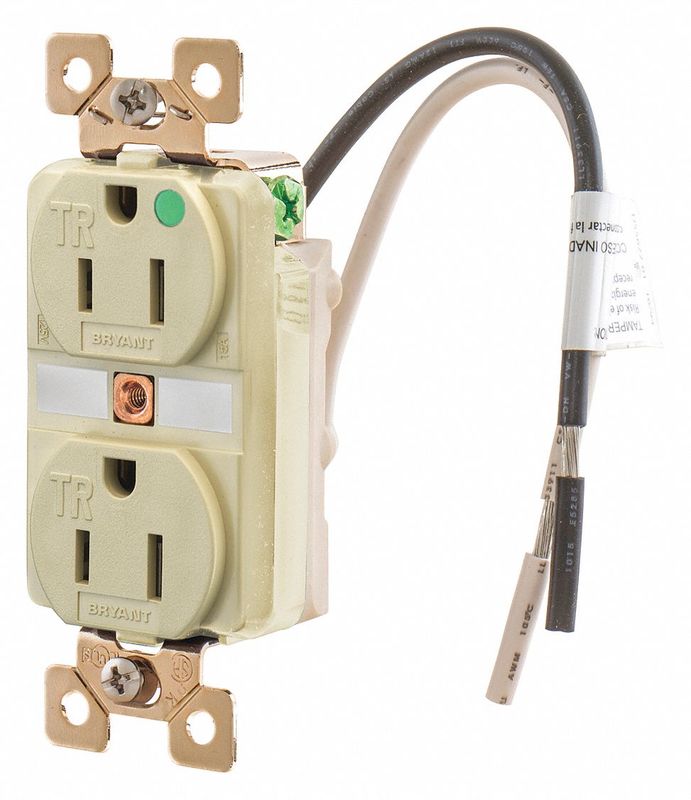 Receptacle 2 Poles 3 Wires Ivory 0.5 HP MPN:BRY8200ITR