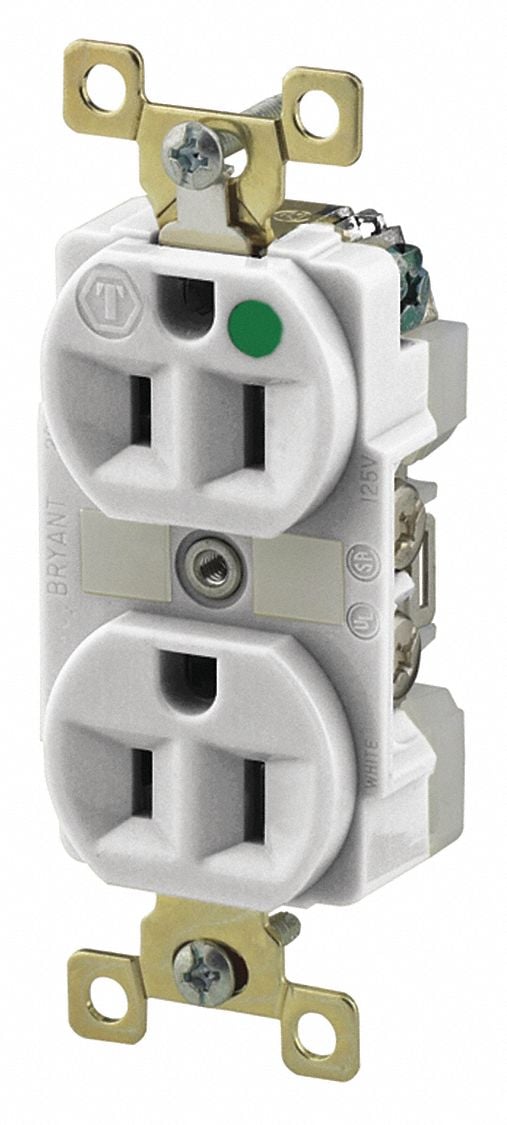 Receptacle White 15A 5-15R NEMA Config. MPN:BRY8200W