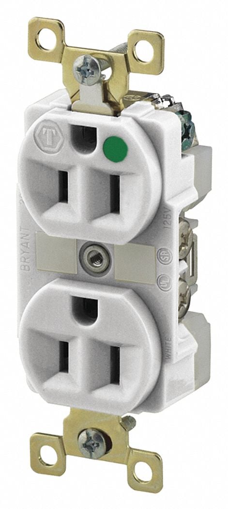 Receptacle White 15A 125VAC Illuminated MPN:BRY8200WL