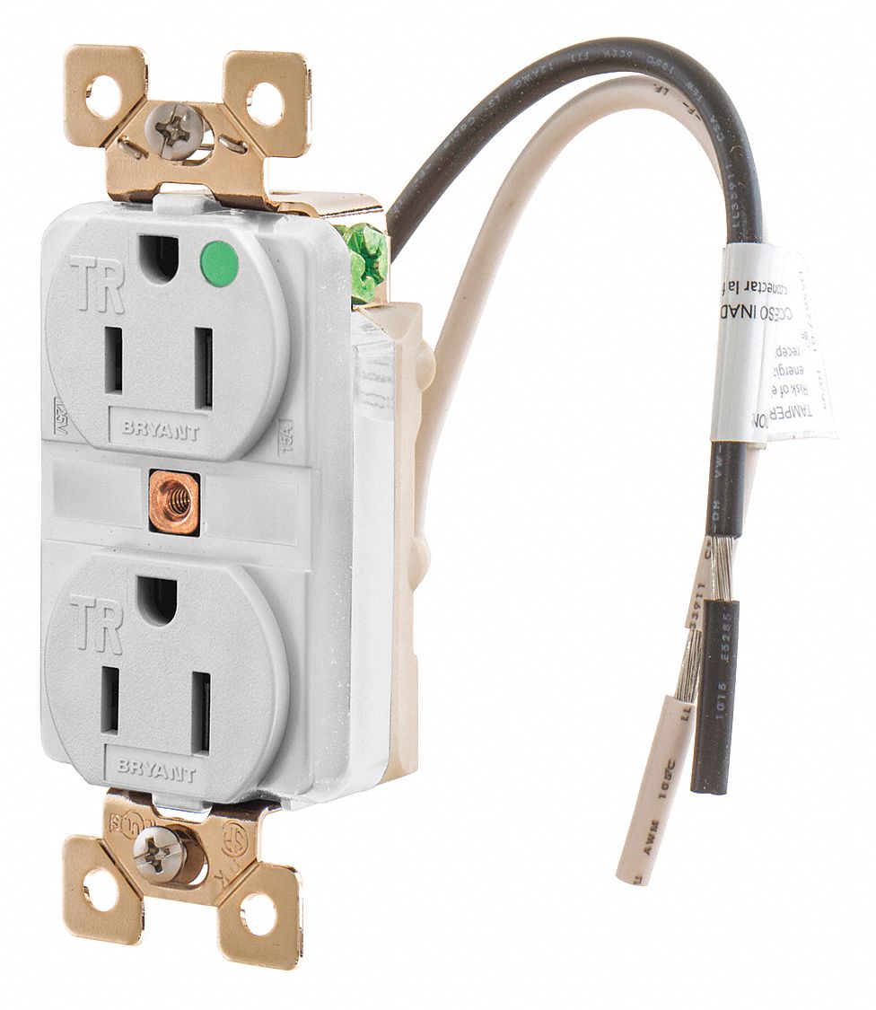 Receptacle 15A 5-15R NEMA Config. 125VAC MPN:BRY8200WTR