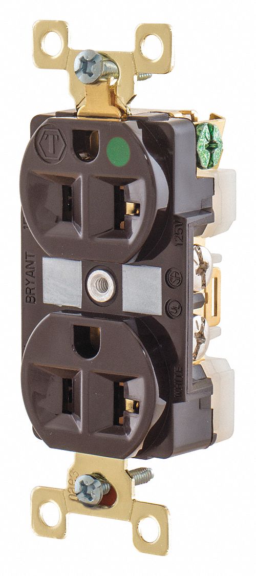 Receptacle Brwn 20A Nylon 1.0 HP 2 Poles MPN:BRY8300